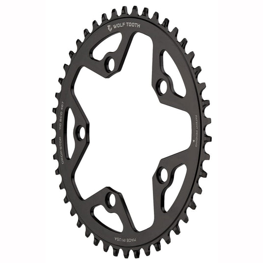 Wolf Tooth 110 BCD Gravel, CX and Road Chainring - 42t, 110 BCD, 5-Bolt, Drop-Stop ST, For Shimano HG+ and KMC 12-Speed