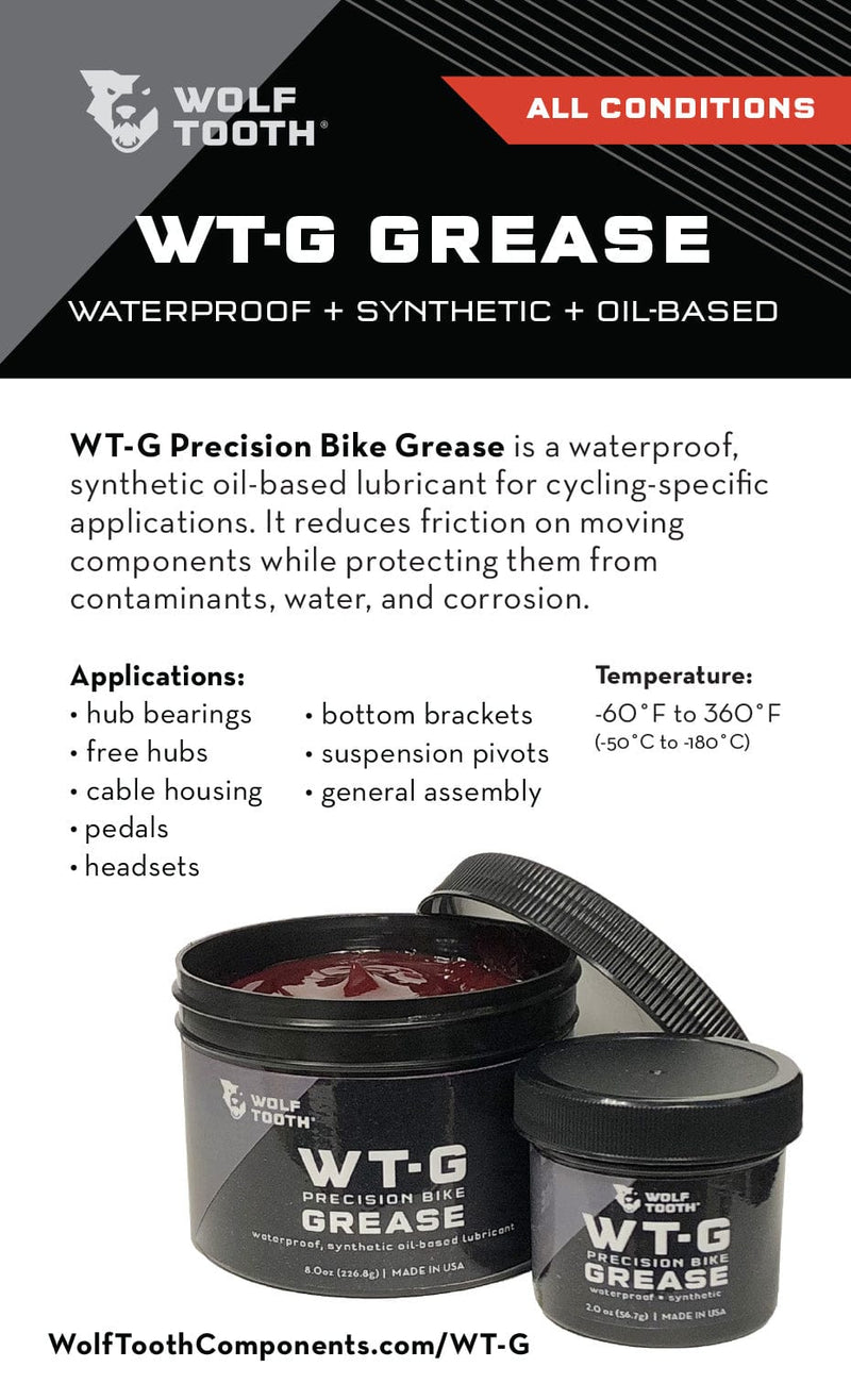 Load image into Gallery viewer, Wolf Tooth WT-G Precision Bike Grease - 8oz | Synthetic Oil-Based, Waterproof
