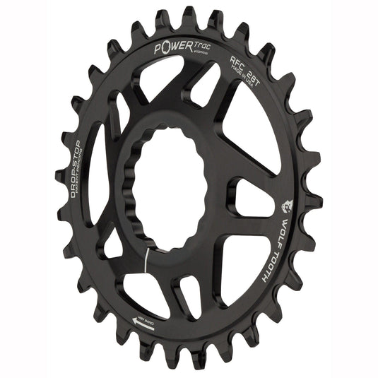 Wolf Tooth Elliptical Direct Mount Chainring - 28t, RaceFace/Easton CINCH Direct Mount, Drop-Stop B, For Boost Cranks,