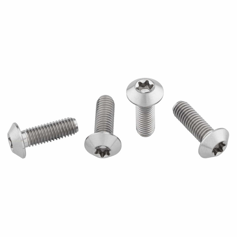 Load image into Gallery viewer, Wolf Tooth Titanium Water Bottle Cage Bolts, 4 Piece, Standard Head Raw
