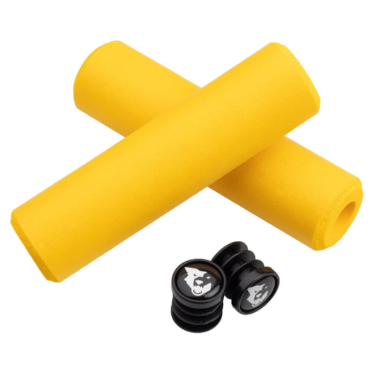 Wolf Tooth Fat Paw Grips Large, Mountain Bike Handlebar Grips, Silicone, Yellow