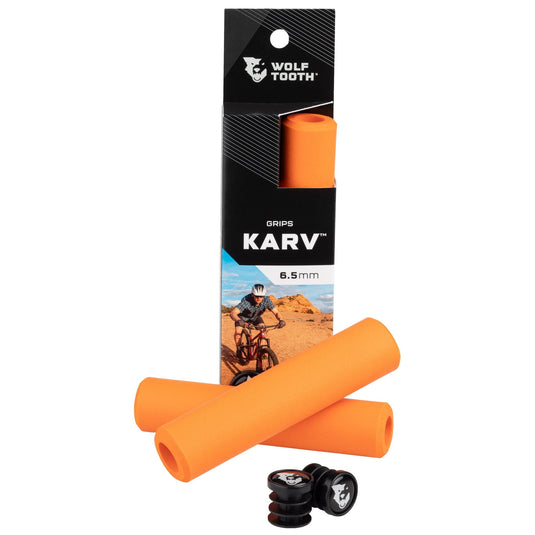 Wolf Tooth Karv Handlebar Grips 6.5mm Blue Silicone Weather Resistant