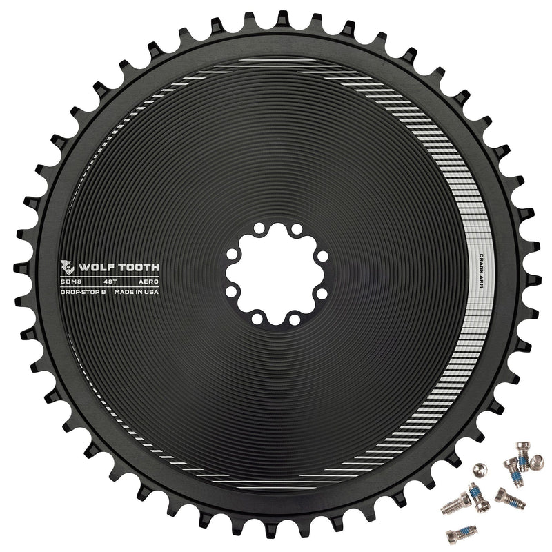 Load image into Gallery viewer, Wolf Tooth Aero Direct Mount 46t Chainring for SRAM 8-Bolt Gravel / Road Cranks
