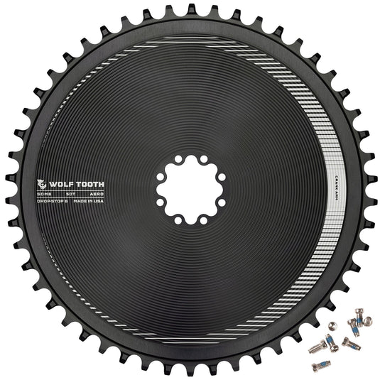 Wolf Tooth Aero Direct Mount 46t Chainring for SRAM 8-Bolt Gravel / Road Cranks