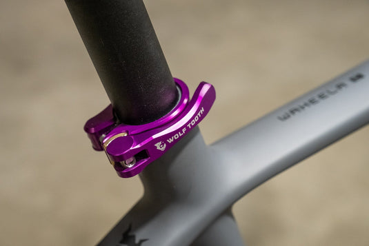 Wolf Tooth Components Quick Release Seatpost Clamp - 28.6mm, Purple