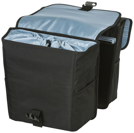 Basil Go Double  Pannier - MIK Attachment, 32L, Black