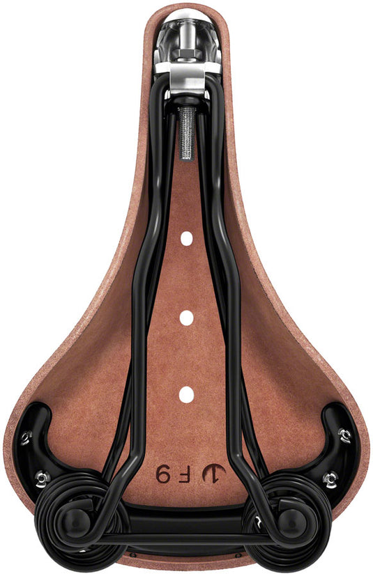 Brooks Flyer Saddle - Antique Brown 175mm Width Leather Steel Rails