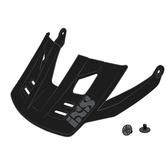 iXS Replacement Visor for Trigger Full Face Helmet, Black, Includes Hardware, XS