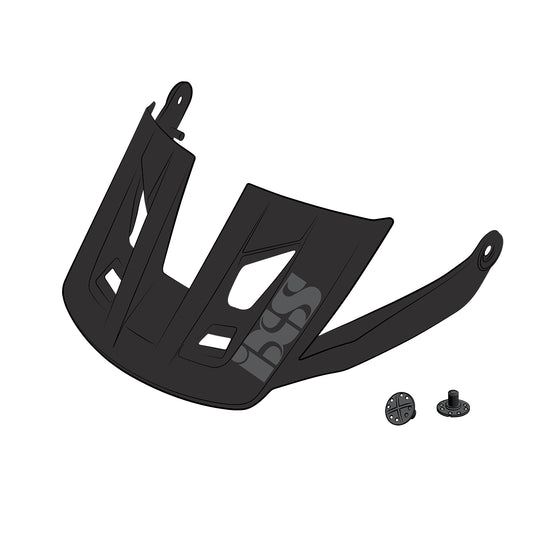 iXS Replacement Visor for Trigger All Mountain Helmet Black Includes Hardware SM