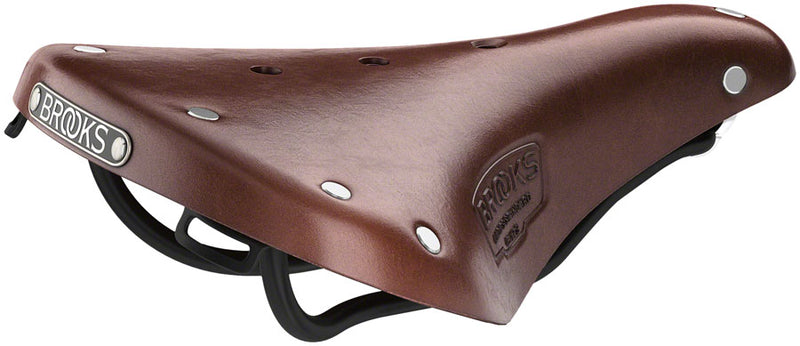 Load image into Gallery viewer, Brooks B17 Short Saddle - Antique Brown 176mm Width Leather Steel Rails
