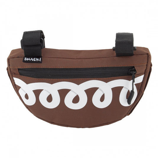 Snack! Cupcake Frame Bag Brown 8x5x1.5in Velcro Straps