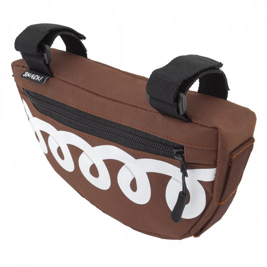 Snack! Cupcake Frame Bag Brown 8x5x1.5in Velcro Straps