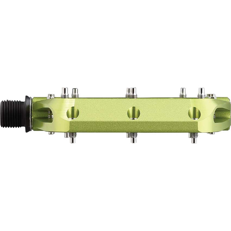 Load image into Gallery viewer, Spank Spoon 100 Platform Pedals 9/16&quot; Concave Alloy Body Replaceable Pins Green
