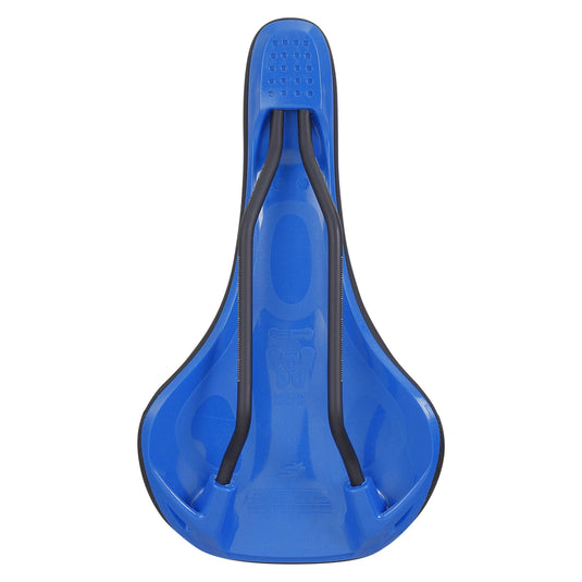 Spank OOZY 280 Saddle - Black Blue | 265mm Width | Chromoly Rails | Synthetic