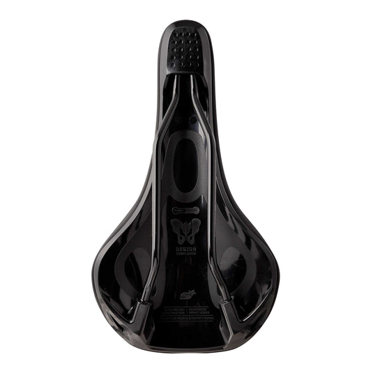 Spank OOZY 220 Saddle - Black | 265mm Width | Chromoly Rails | Synthetic