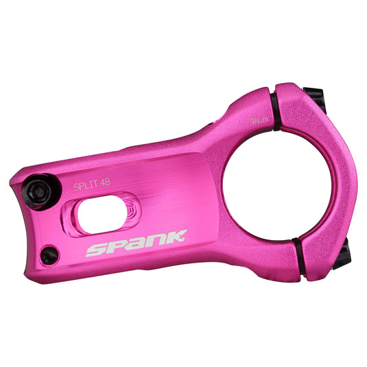 SPANK SPLIT Stem 48mm Pink Aluminum | Ultra-Short Stack Height And True 0-Deg