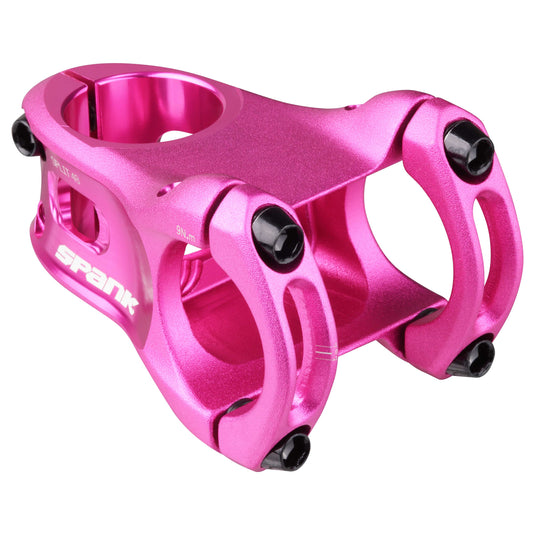 SPANK SPLIT Stem 48mm Pink Aluminum | Ultra-Short Stack Height And True 0-Deg