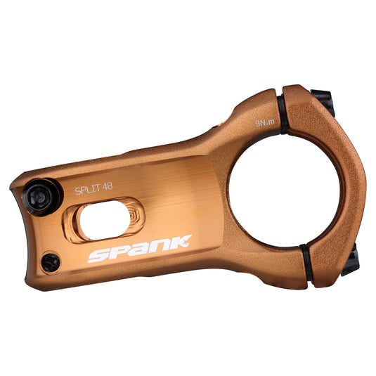 SPANK SPLIT Stem 48mm Bronze Aluminum | Ultra-Short Stack Height And True 0-Deg