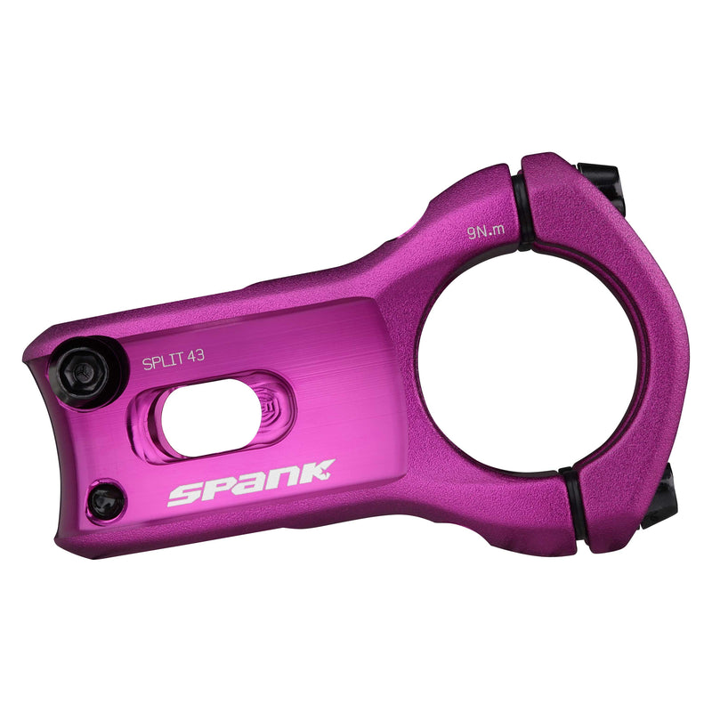 Load image into Gallery viewer, SPANK SPLIT Stem 43mm Purple Aluminum | Ultra-Short Stack Height And True 0-Deg
