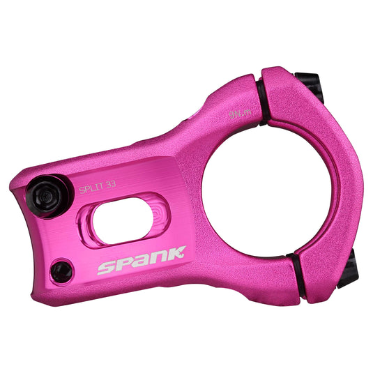 SPANK SPLIT Stem 33mm Pink Aluminum | Ultra-Short Stack Height And True 0-Deg