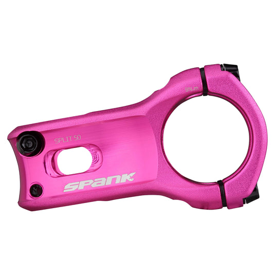 SPANK SPLIT 35 Stem 50mm Pink Aluminum | Ultra-Short Stack Height And True 0-Deg