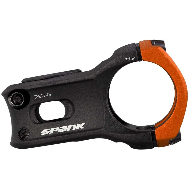 Load image into Gallery viewer, SPANK SPLIT 35 Stem 45mm Orange Aluminum | Highly Weight-Optimized Single Crown
