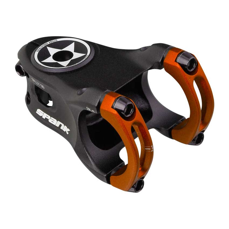 Load image into Gallery viewer, SPANK SPLIT 35 Stem 40mm Orange | Ultra-Short Stack Height And True Zero-Degree
