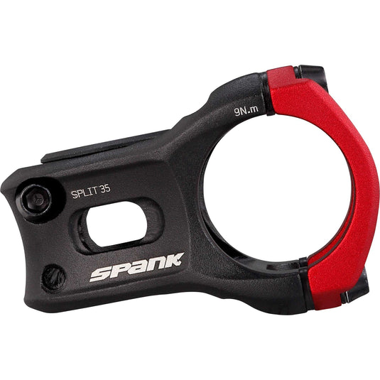 SPANK SPLIT 35 Stem 35mm Red Aluminum | Highly Weight-Optimized Single Crown