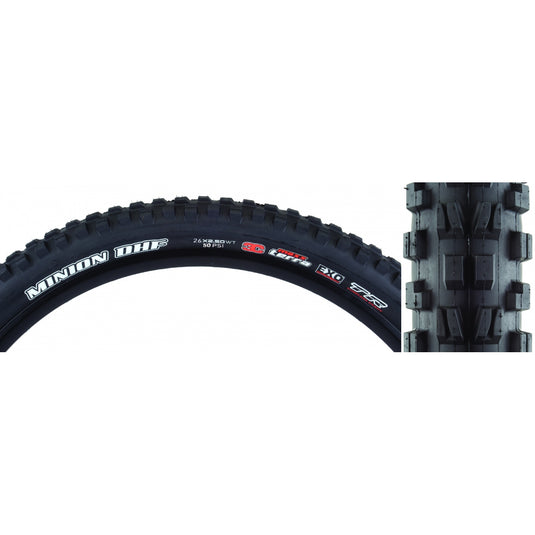 Pack of 2 Maxxis Minion DHF TERRA/EXO/TR/WT 26x2.5 Tubeless TPI 60 Bk/Blk TB74284000