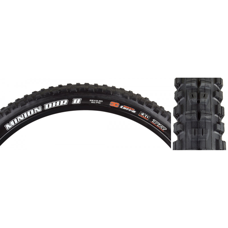 Load image into Gallery viewer, 2 Pack Maxxis Minion DHF Tires 26 x 2.5 Tubeless Folding Black EXO Wide Trail TB74284100
