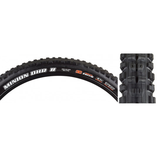 Pack of 2 Maxxis Minion DHF Tires 26 x 2.3 Tubeless Folding Black 3C Terra EXO TB73305200