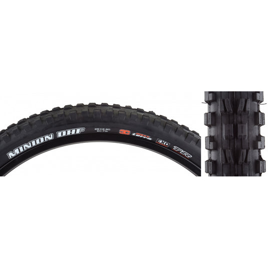 Pack of 2 Maxxis Minion DHF Tires 26 x 2.3 Tubeless Folding Black 3C Terra EXO