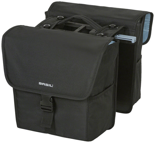 Basil Go Double  Pannier - MIK Attachment, 32L, Black